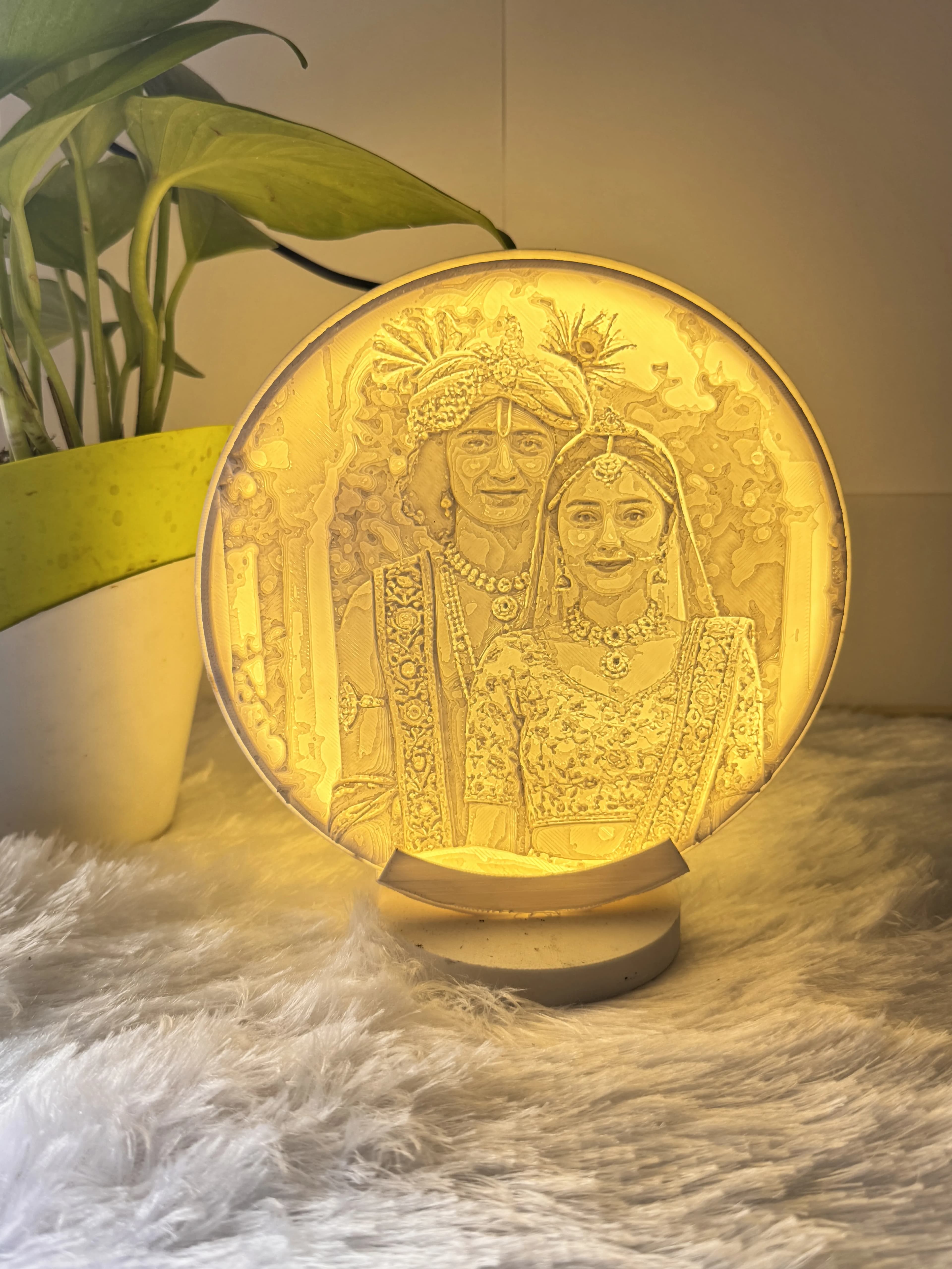 Round Lithophane Lamp