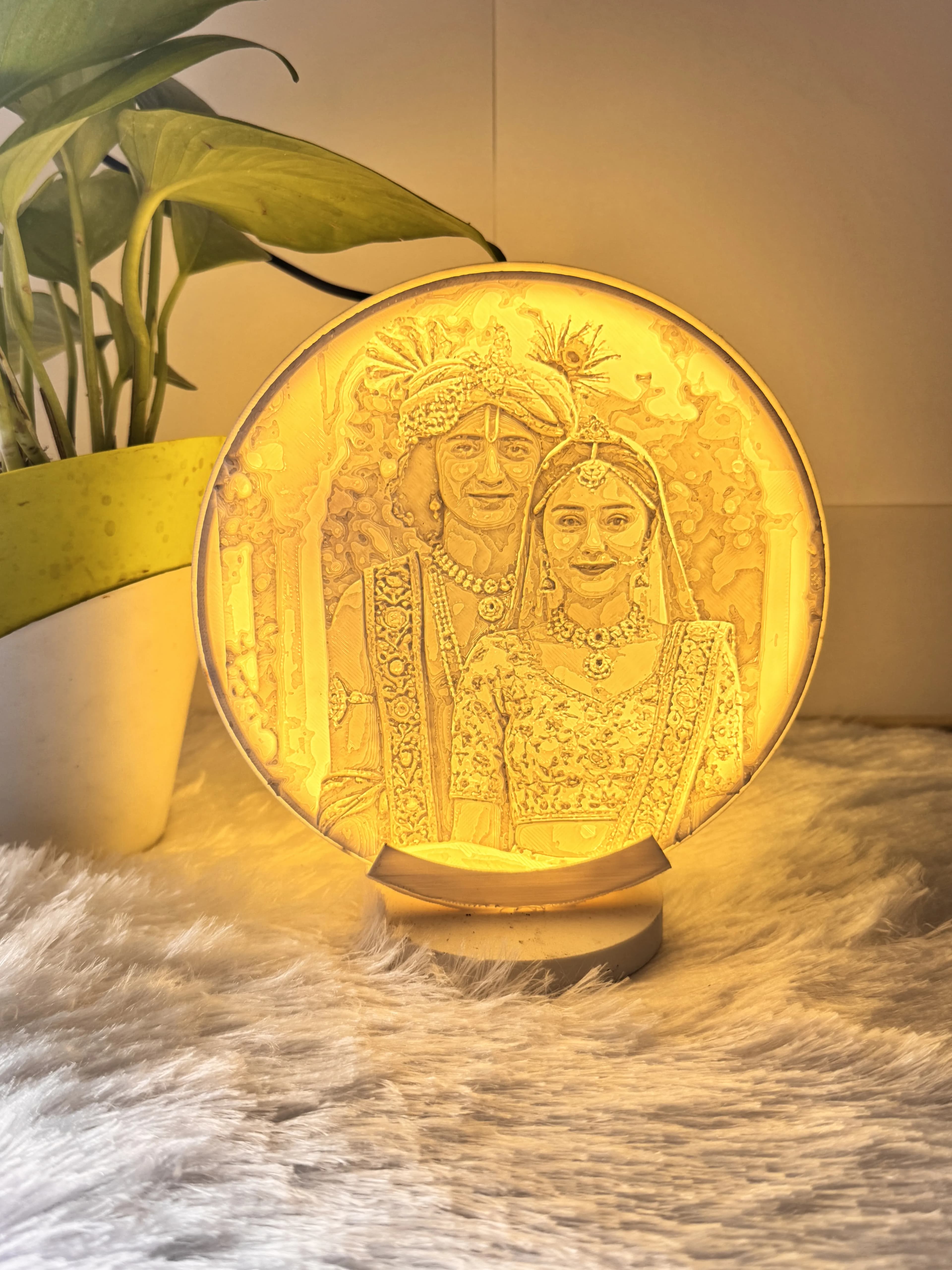 Round Lithophane Lamp 3