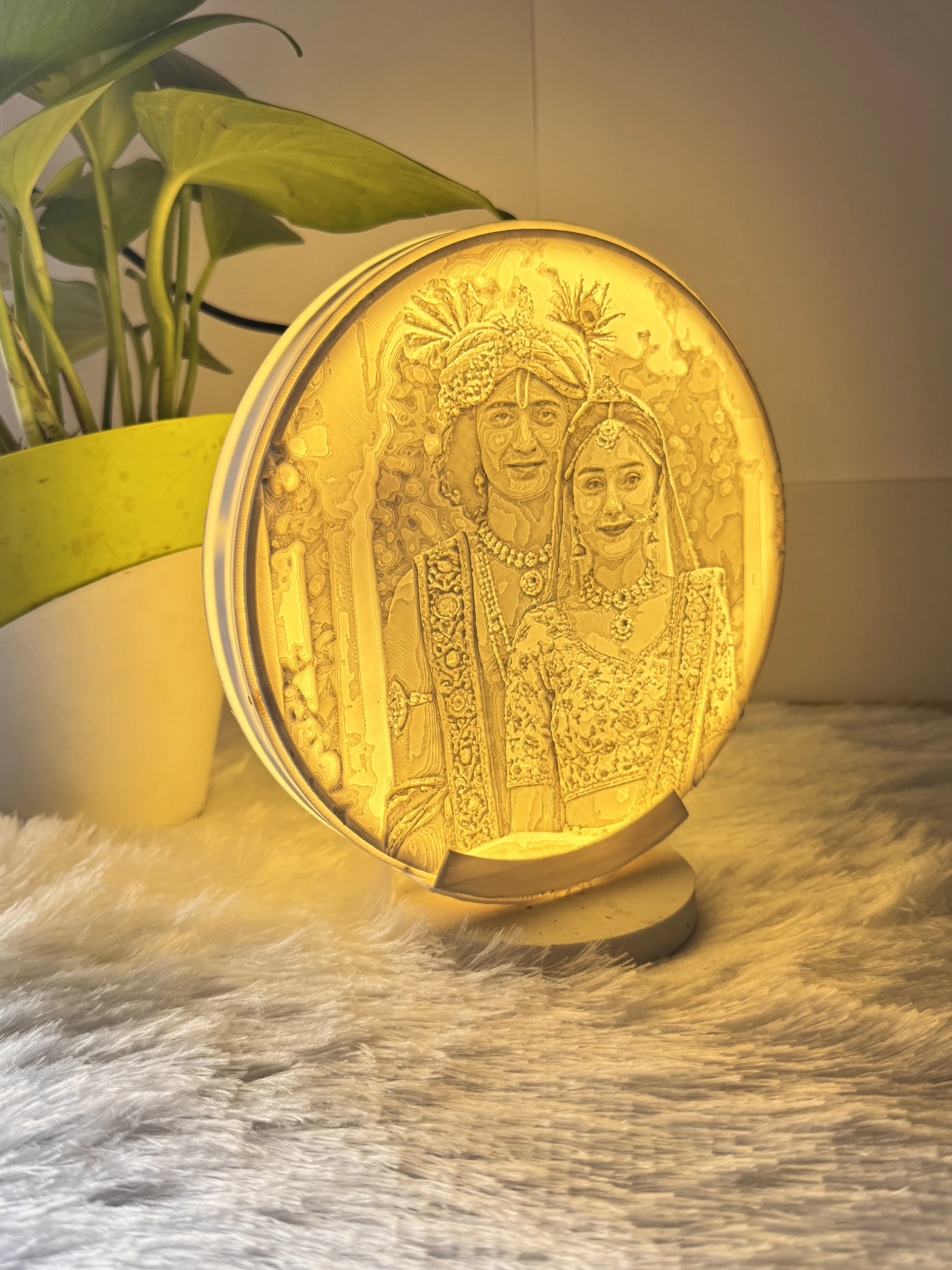 Round Lithophane Lamp 4
